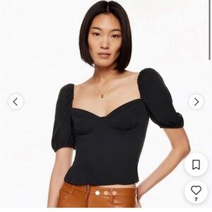 NWT Wilfred Novella Black Blouse